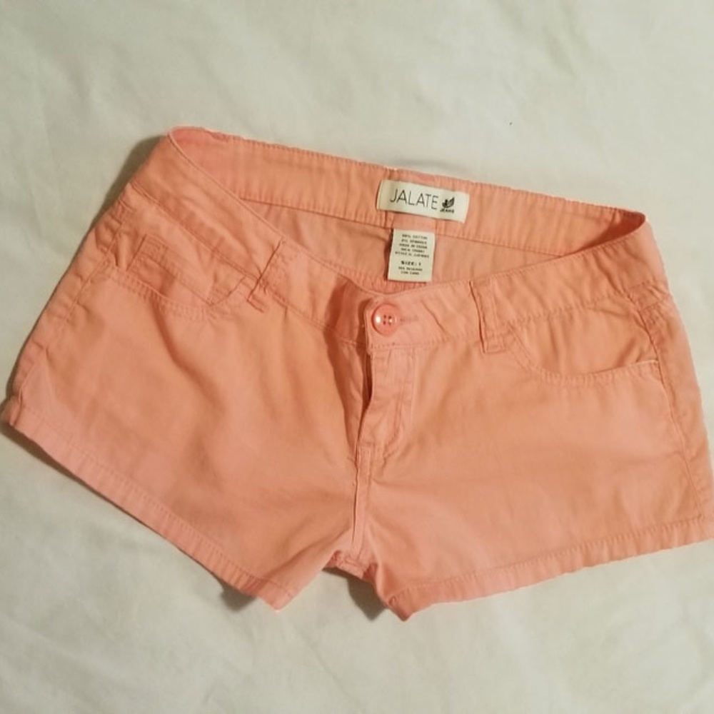 Jalate Jeans Cotton Shorts in Coral